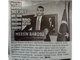 Staj eğitimi ikinci dönem açılışı yapıldı