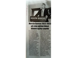 Staj eğitimi ikinci dönem açılışı yapıldı