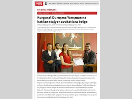 BASINDA BAROMUZ (Kurgusal Duruşma Yarışması'na Katılan Stj. Avukatlarımıza Katılım Belgesi)