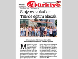BASINDA BAROMUZ (Stajyer Avukatlar TBB'de Eğitim Alacak)