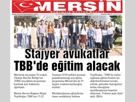 BASINDA BAROMUZ (Stajyer Avukatlar TBB'de Eğitim Alacak)