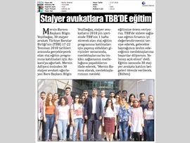 BASINDA BAROMUZ (Stajyer Avukatlar TBB'de Eğitim Alacak)