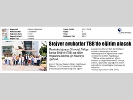BASINDA BAROMUZ (Stajyer Avukatlar TBB'de Eğitim Alacak)