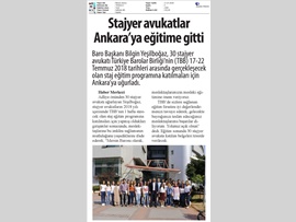 BASINDA BAROMUZ (Stajyer Avukatlar TBB'de Eğitim Alacak)