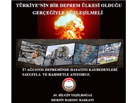 YEŞİLBOĞAZ: “17 AĞUSTOS DEPREMİNDEN DERS ALINMADI”