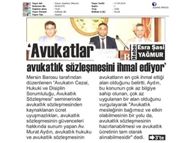 BASINDA BAROMUZ (Avukatlara Hukuki ve Cezai Sorumlulukları Anlatıldı)