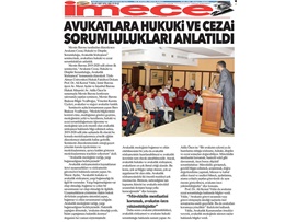 BASINDA BAROMUZ (Avukatlara Hukuki ve Cezai Sorumlulukları Anlatıldı)