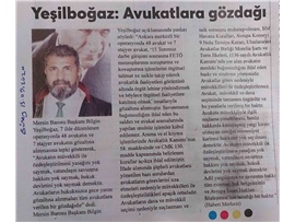 BASINDA BAROMUZ (Yeşilboğaz: "Tüm avukatlara verilen verilen bir gözdağıdır")