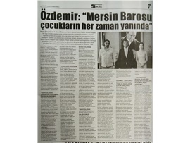Mersin Barosu Çocuk Hakları Merkezi çalışmaları