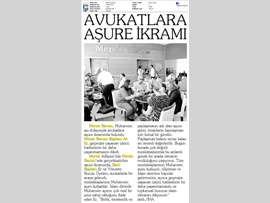 BAROMUZDA MUHARREM AYI NEDENİYLE AVUKATLARIMIZA AŞURE İKRAMI YAPILDI