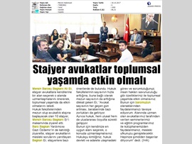 BASINDA BAROMUZ (Stajyer Avukatlar Başkanımızı Ziyaret Etti- "Toplumsal Yaşamda Etkin Olun") 15.10.2017