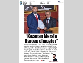 BASINDA BAROMUZ (Baro Başkanımız Av. Bilgin Yeşilboğaz Mazbatasını Aldı)