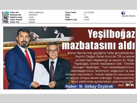 BASINDA BAROMUZ (Baro Başkanımız Av. Bilgin Yeşilboğaz Mazbatasını Aldı)