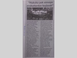 BASINDA BAROMUZ (Yeşilboğaz: "Hukuku Yok Etmeye Avukatlardan Başlandı")