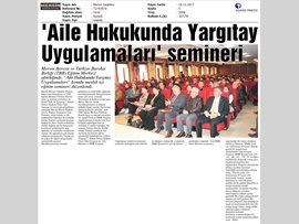 BASINDA BAROMUZ (Aile Hukukunda Yargıtay Uygulamaları Semineri)