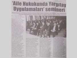 BASINDA BAROMUZ (Aile Hukukunda Yargıtay Uygulamaları Semineri)
