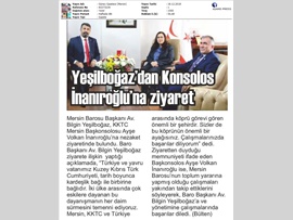 BASINDA BAROMUZ (Yeşilboğaz'dan KKTC Mersin Başkonsolosu'na Ziyaret)
