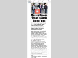 BASINDA BAROMUZ (Mersin Barosu İnsan Hakları Standı Açtı)