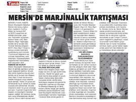 BASINDA BAROMUZ (Başkanımız Yeşilboğaz'dan "Marjinal" eleştirisine yanıt)