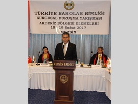 Başkanımız, Türkiye Barolar Birliği Kurgusal Duruşma Yarışmasının açılışına katıldı.