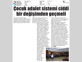 BASINDA BAROMUZ ("Çocuk Adalet Sistemi Ciddi Değişimden Geçmeli")