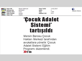 BASINDA BAROMUZ ("Çocuk Adalet Sistemi Ciddi Değişimden Geçmeli")
