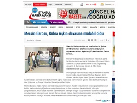 BASINDA BAROMUZ (Mersin Barosu Kadın Hakları Merkezi Kübra Aşkın Davasına Katıldı)