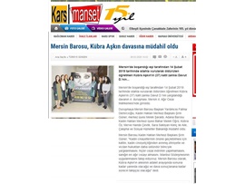BASINDA BAROMUZ (Mersin Barosu Kadın Hakları Merkezi Kübra Aşkın Davasına Katıldı)
