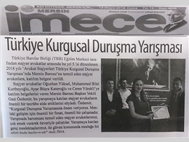 BASINDA BAROMUZ (Kurgusal Duruşma Yarışması'na Katılan Stj. Avukatlarımıza Katılım Belgesi)