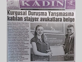 BASINDA BAROMUZ (Kurgusal Duruşma Yarışması'na Katılan Stj. Avukatlarımıza Katılım Belgesi)