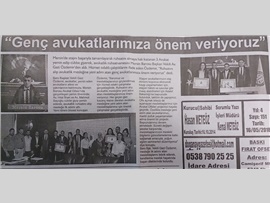 BASINDA BAROMUZ (Başkan Vekili Av. Gazi Özdemir: "Genç Avukatlarımıza Önem Veriyoruz"