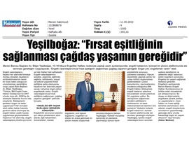 Başkanımız Yeşilboğaz'dan Dünya Engelliler Günü Mesajı