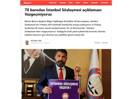 İstanbul Sözleşmesi'nin 10. yaşında Baro Başkanlarımızdan açıklama