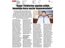 Baro Başkanları Uygur Türklerine yapılan zulmü kınadı