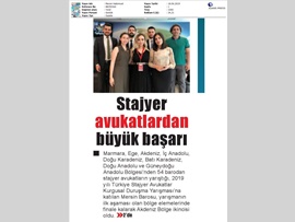 BASINDA BAROMUZ (Mersin Barosu Kurgusal Duruşma Yarışması Bölge Elemelerinde İkinci Oldu)