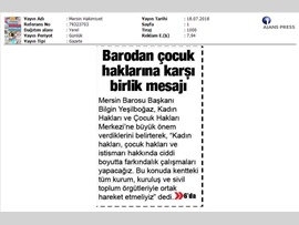 BASINDA BAROMUZ (Mersin Barosu ile MESİAD Çocuklar İçin El Ele Verecek)