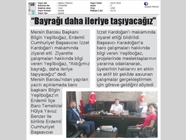 BASINDA BAROMUZ (Baro Bşk. Bilgin Yeşilboğaz: "Aldığımız Bayrağı Daha İleri Taşıyacağız")