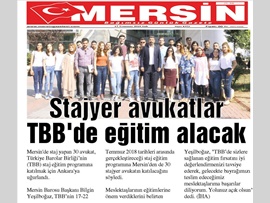 BASINDA BAROMUZ (Stajyer Avukatlar TBB'de Eğitim Alacak)