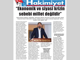 BASINDA MERSİN BAROSU (Baro Bşk. Bilgin Yeşilboğaz, Ekonomik Krizi Değerlendirdi)