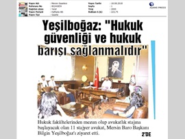 BASINDA BAROMUZ ("Hukuk Güvenliği ve Hukuk Barışı Sağlanmalıdır")