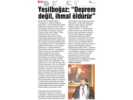 BASINDA BAROMUZ (Yeşilboğaz: "Devlet Depremde Mücbir Sebep Bahanesine Sığınamaz")