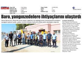 Mersin Barosu, Aydıncık'ta yangınzedelere ihtiyaçlarını ulaştırdı
