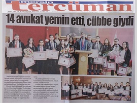 BASINDA BAROMUZ (14 AVUKAT YEMİN EDİP CÜBBE GİYDİ)
