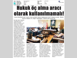 BASINDA BAROMUZ (Hukuk Öç Alma Aracı Olmamalı)