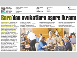 BAROMUZDA MUHARREM AYI NEDENİYLE AVUKATLARIMIZA AŞURE İKRAMI YAPILDI