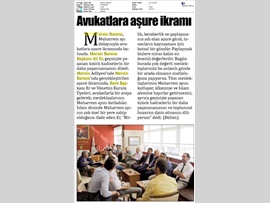 BAROMUZDA MUHARREM AYI NEDENİYLE AVUKATLARIMIZA AŞURE İKRAMI YAPILDI