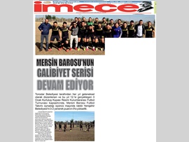 BASINDA BAROMUZ (Mersin Barosu Sahadan Galip Çıktı)
