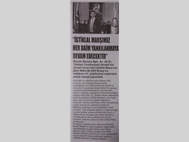BASINDA BAROMUZ (Baro Başkanımızın, Mehmet Akif Ersoy'un Ölüm Yıldönümünü Anma Mesajı)