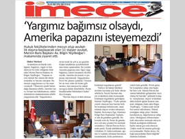 BASINDA BAROMUZ (Baro Bşk. Bilgin Yeşilboğaz: "Yargımız Bağımsız Olsaydı, Amerika Papazını İsteyemezdi")