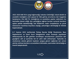 HERKES İÇİN ADİL BİR ADLİ YIL İSTİYORUZ